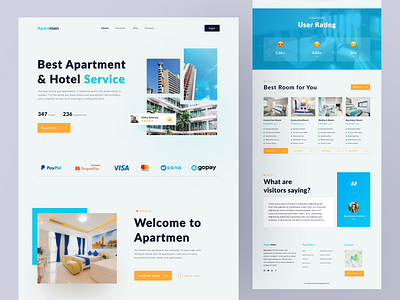 ApartMEN - Landing Page apart apartment booking hotel hotels landing page landing page design room traveler ui design web web design