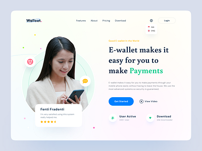 ewallet - Hero Landing Page