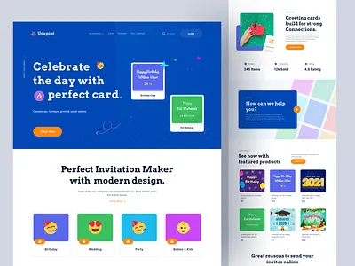 Ucapint Greeting Card - Landing Page card design greeting greeting card landing landing page landing page design landingpage ucapan ucapin ucapint web web design