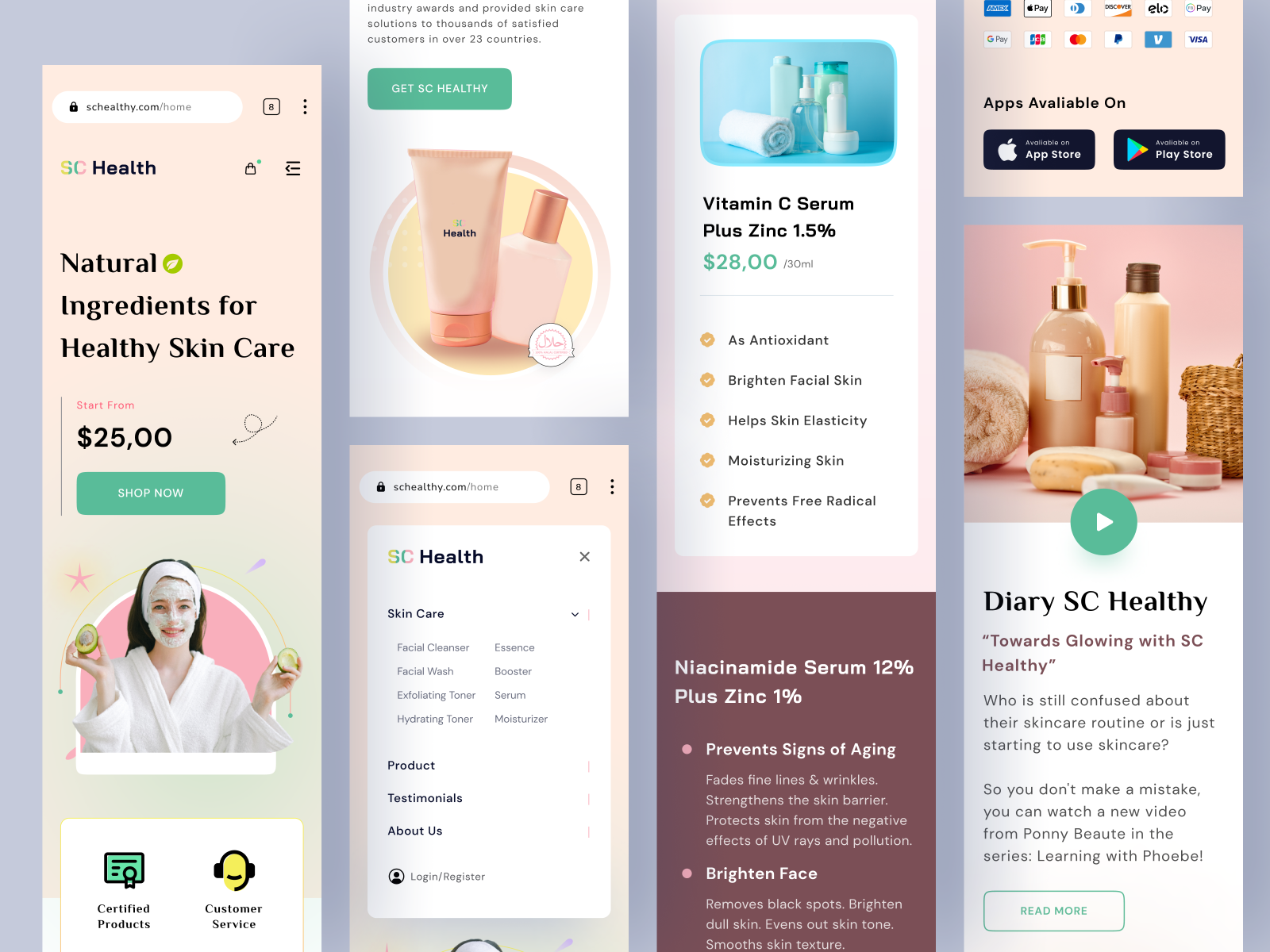 Responsive - Skin Care Healthy by Fariz Al 👋 on Dribbble