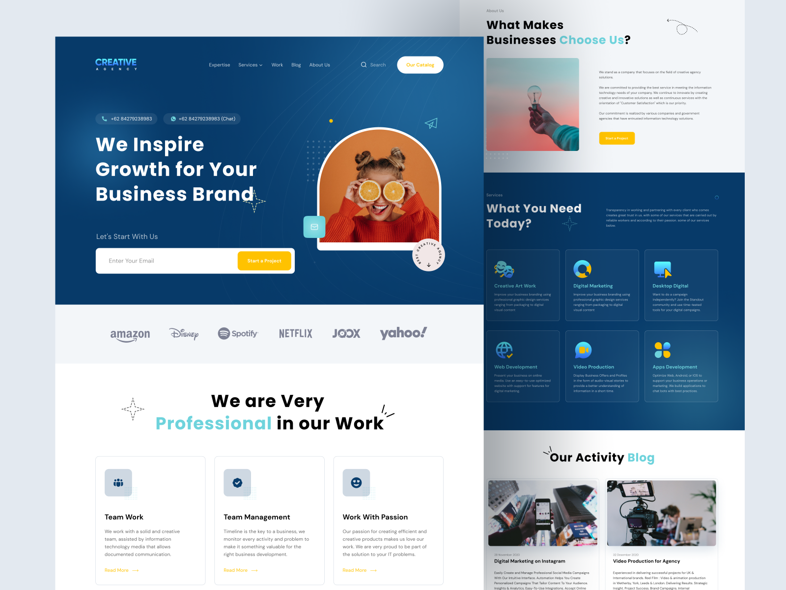 Creative Agency - Landing Page by Fariz Al 👋 for 10am Studio on Dribbble