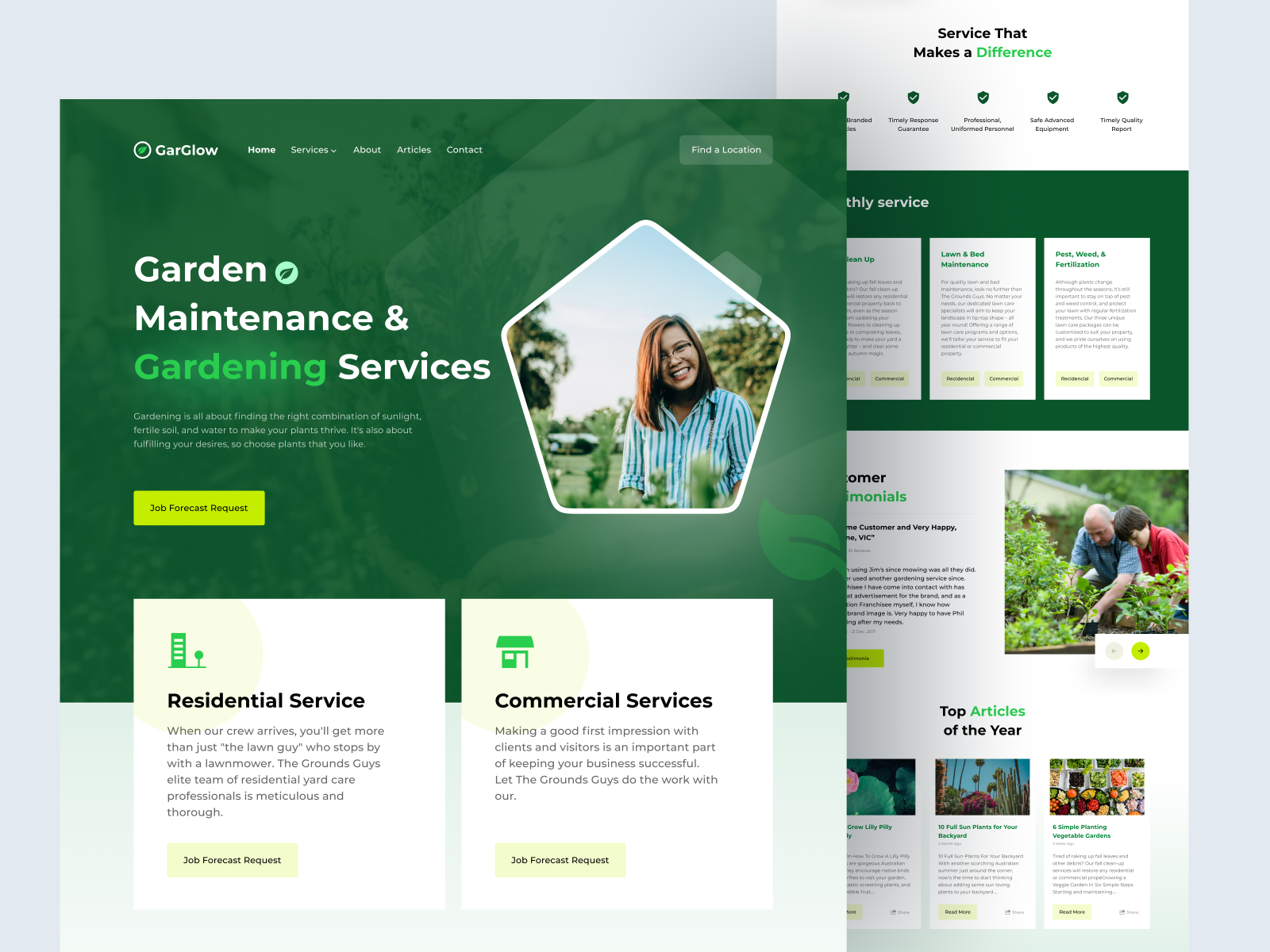 Garglow - Gardening Landing Page by Fariz Al 👋 for 10am Studio on Dribbble