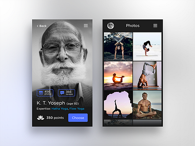 Yoga mobile app 006 app dailyui flat ios mobile yoga