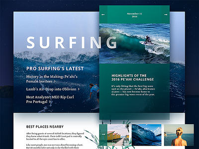 Passion For Surfing blue challenge sea surfing ui wave web