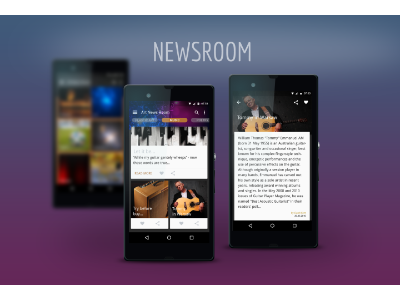 Newsroom android app design news