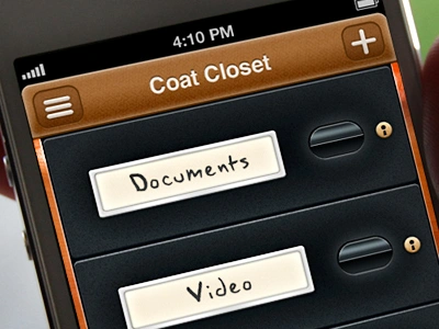 Coat Closet app interface ui