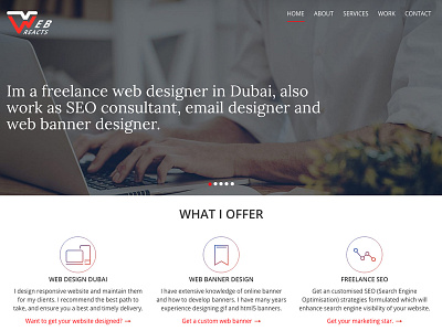 Webreacts - Freelance web design Dubai dubai freelance freelance web designer freelance web developer freelancer web design website