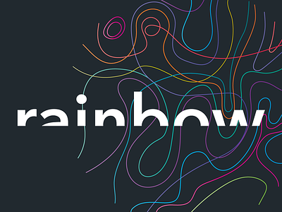 Rainbow animated logo animation design flat illustration illustrator logo minimal type typography ui ux vector web