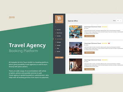 Travel agency design type ui ux vector web website
