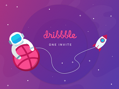Dribbble Invite branding design designer dribbble dribbble invite dribbbler invitation invite portafolio ui vector