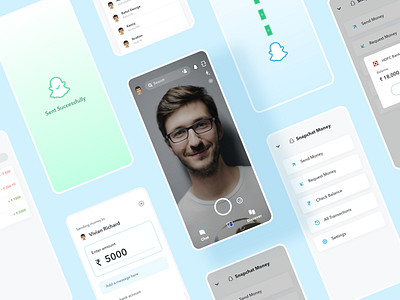 Snapchat - Money (Concept) app app ui clean app design clean ui design flat ui minimal minimal app design ui
