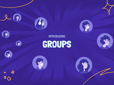 Introducing Groups on Unacademy animation branding compete design learn together motion graphics social study ui