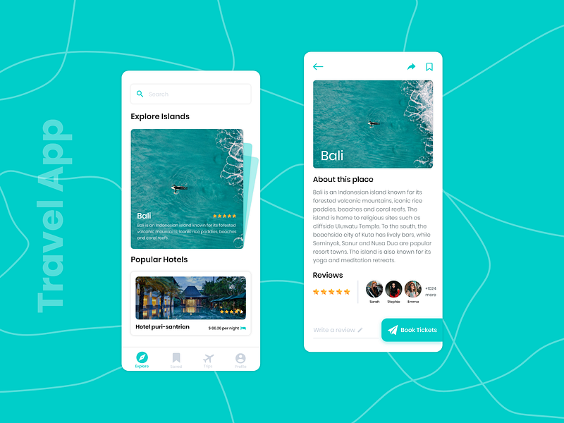 Travel App Screens by Kailash B on Dribbble