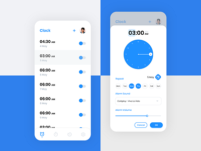 Alarm Clock App alarm alarm app clean app design clock clock app minimal minimal app design nice100