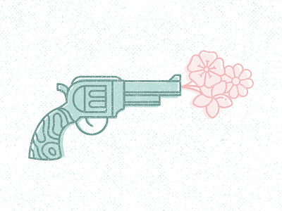 Hit me with your best shot! art work creative design digital art flatdesign flower gun illustraion peace