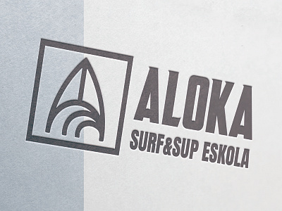 Aloka Surf&SUP aloka basque country branding creative design eskola graphic design logo paddlesurf surf