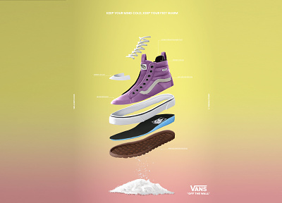 VANS creative design digitaldesign graphicdesign ilustration publicity pumps shoes snow vans winter