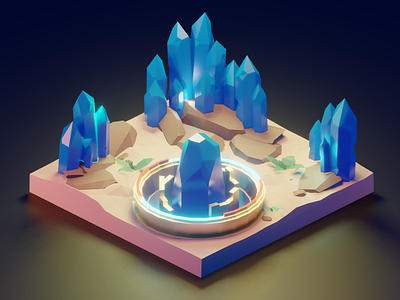 Crystals. 3d 3d art animation app art blender blender3d branding cinema4d design flat icon