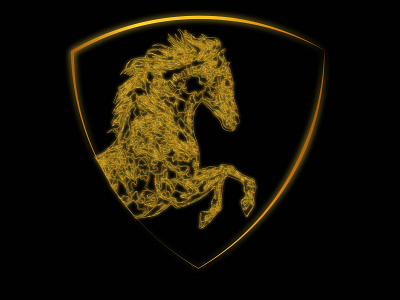 Glowing Horse Logo branding design illustrator logo vector