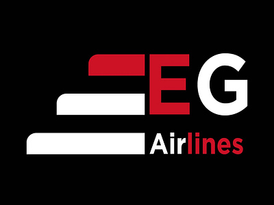 Eg airlines ( logo design ) airlines airport black branding design graphic graphic design graphicdesign graphics illustrator logo red rgb vector white