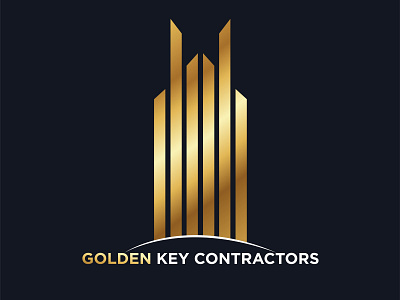 Golden key Contractors abstract bold design branding clean concept contractor design elegant exploration flat gradient graphic idea illustrator logo design logo designer logo mark minimal profesional vector