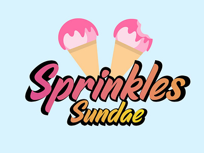 Sprinkles Sundae Ice Cream branding concept design dribbble graphic graphic design graphicdesign graphics icecream illustrator logo logo design logo designer logo mark logodesign logos professional rgb summer vector