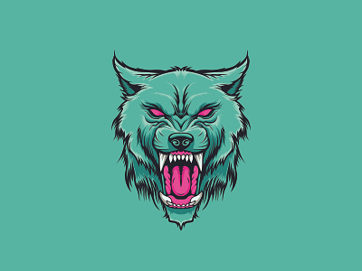 Wolf angry face blue light charachter design icon illustration illustration design logo new year tshirt tshirt design vector wolf design wolf head wolf illustration wolf vector