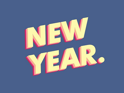 New Year 2019 typography 2019 2d 3d branding charachter design flat design font happy new year logo new year pink purple soft tshirt design type typeface typography