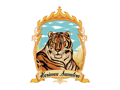 Sumatran Tiger charachter design harimau sumatera illustration design indonesian logo roar tiger tiger illustration tiger vector tigers tshirt design