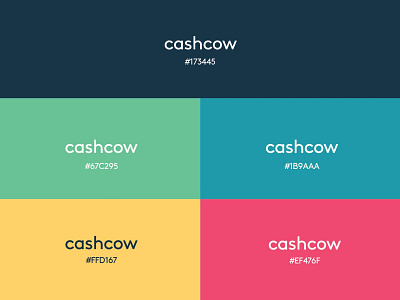 Cashcow (Robo-advisory app) Colour Palette bold brand design brand identity branding color colorful icon logo