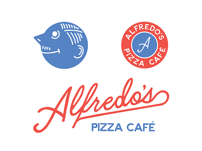 Alfredo's Pizza Café Brand Elements pizza restaurant branding theoffice