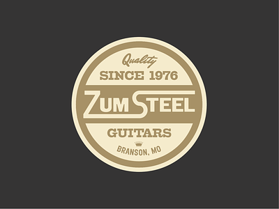 ZumSteel 2 badge branding branding design guitars missouri music
