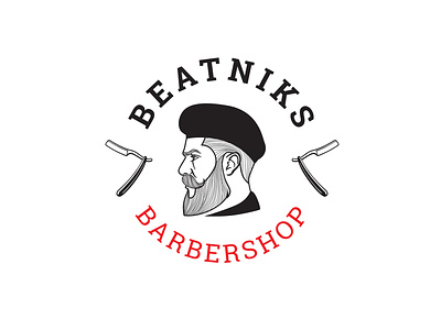Logo design for the barbershop "Beatniks" barber barber logo barbers barbershop beauty fashion logo