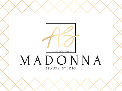 The logo for the beauty studio "Madonna" beauty beauty logo beauty studio design fashion gold logo