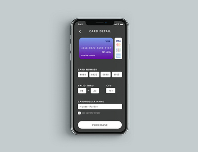 Daily UI #002 Credit Card Checkout app black black white clean ui credit card checkout daily ui 002 ios mobile ui simple ui