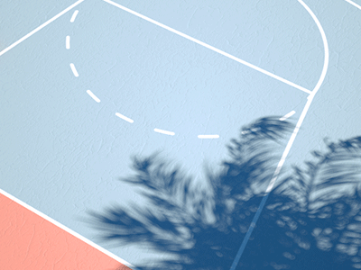 Basketball Court ball basketball blue c4d cinema 4d court octane render pastel salmon shade shadow wind