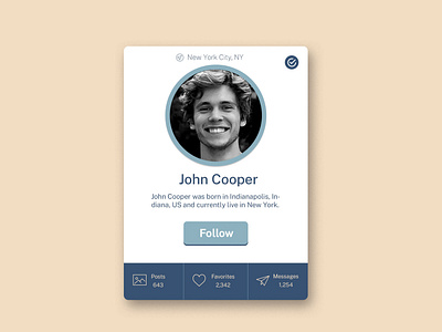 Daily UI #6 / User Profile daily 100 challenge dailyui minimalism simplicity ui uidesign uiux userprofile