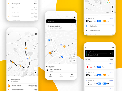 Easyway UI/UX Redesign design interaction interface map mobile mobile app route transport ui urban ux