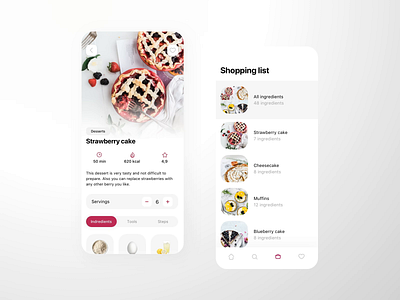 Cooking App Interaction Design clean cooking design dribbble interaction interaction design interface mobile motion motion design recipe recipe app ui ux