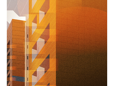 Sunrise Buildings design illustration illustrator minimal vector