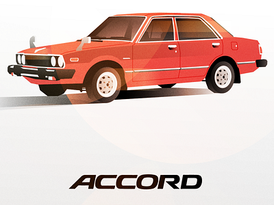 First to Last Gen Accord accord automotive car design geometric honda illustration illustrator minimal simple vector