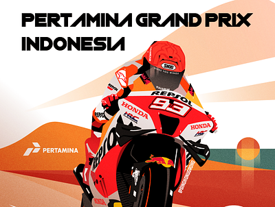 Pertamina Grand Prix Indonesia #93 bike branding design geometric illustration illustrator indonesia livery logo minimal motogp motorcycle motorsport pertamina simple sponsor ui vector