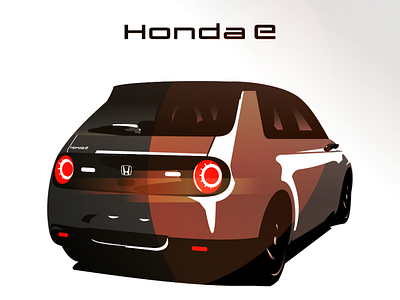 Honda e EV automotive branding car cute design electric ev geometric illustration illustrator logo minimal simple ui vector