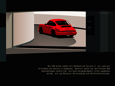 Porsche 964 auto branding design geometric illustration illustrator minimal simple vector