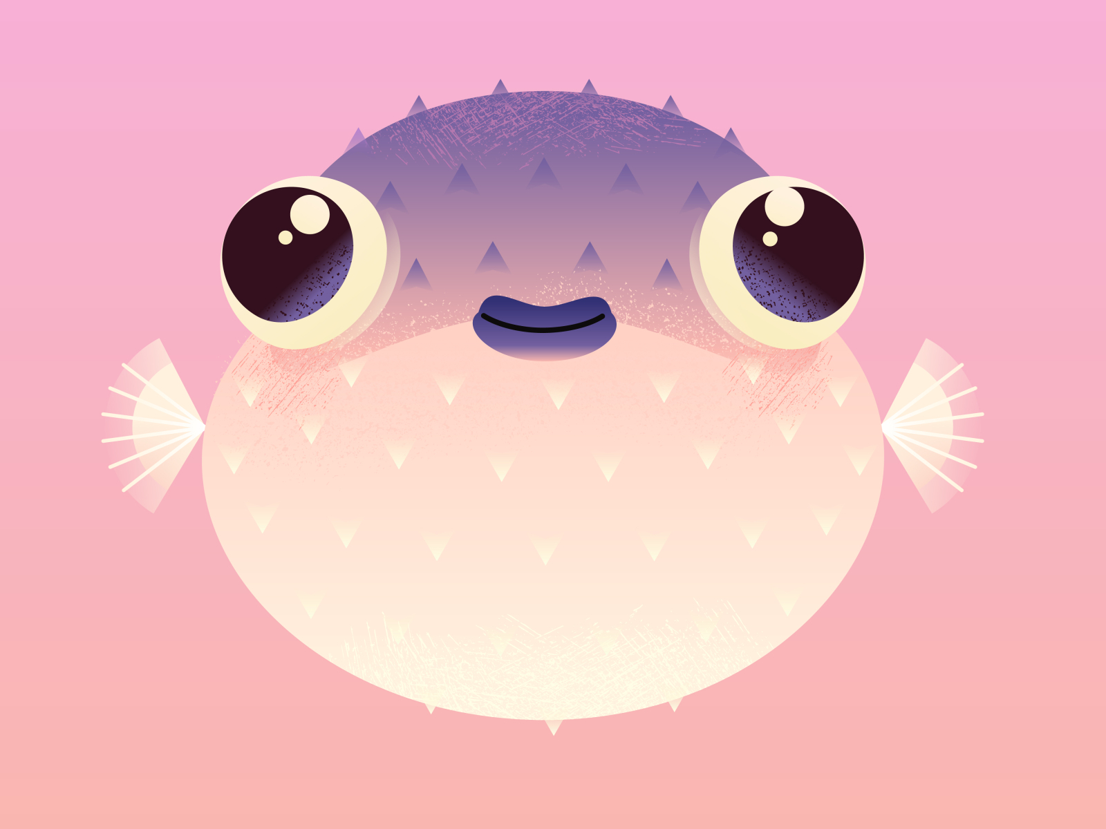 Puffer Fish cartoon character seamless pattern on blue background 14066571  Vector Art at Vecteezy