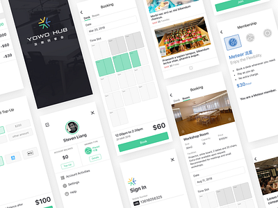 Yowo Hub Mobile Membership App Design