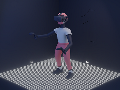 Virtual reality 3d 3d art 3d illustration blender character clean illustration render web