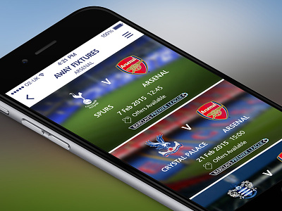 Fixtures list app football iphone mobile sport ui