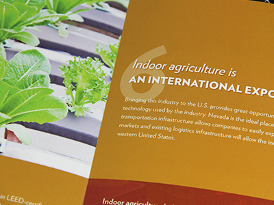 Indoor Agriculture brochure agriculture brochure gate fold