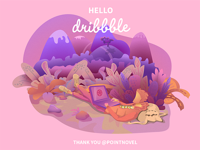Hello Dribbble art design hello hello dribbble illustraion vector